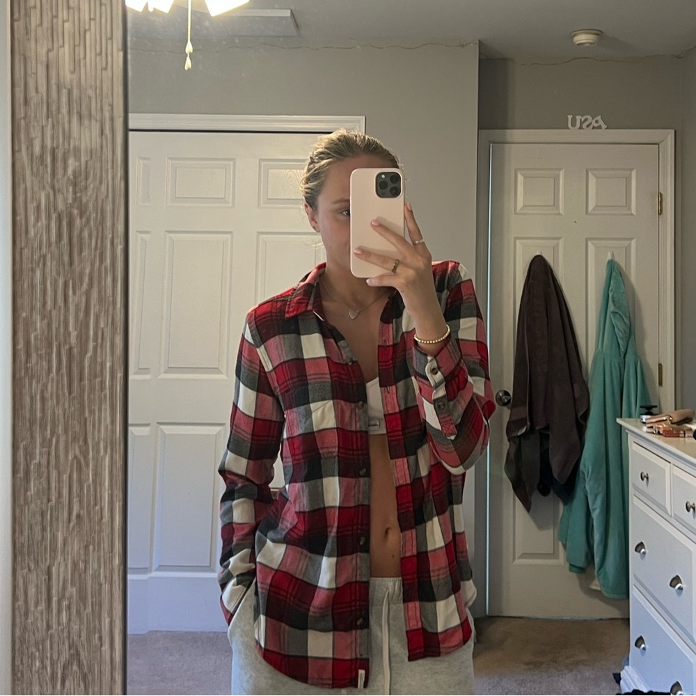 Plaid Button-Up Shirt